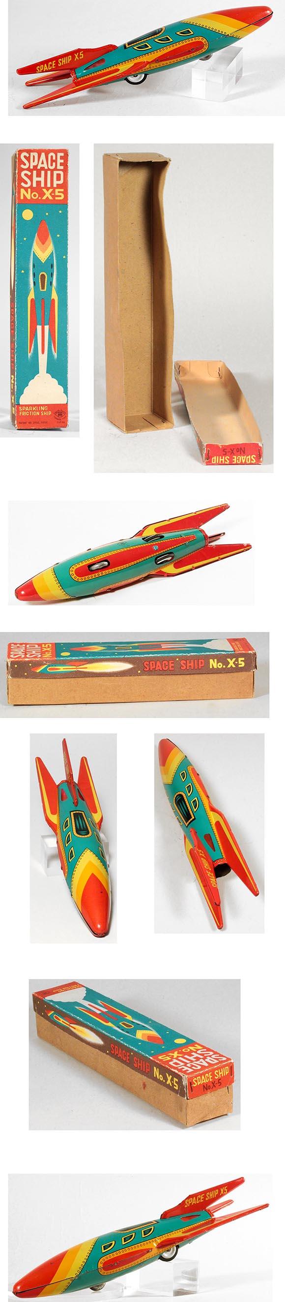 1952 Masudaya, Space Ship X5 in Original Box
